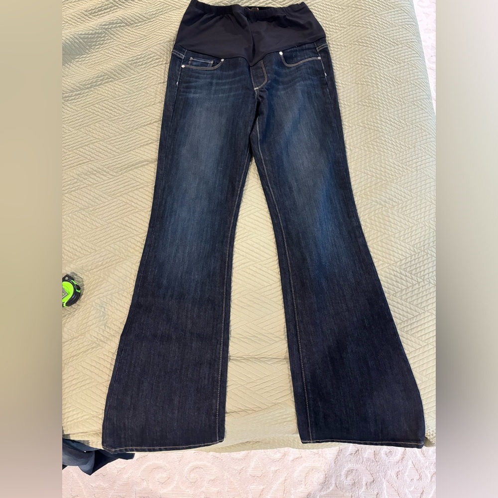 Paige Laurel Canyon Full Panel Maternity Boot Cut Jeans Size 30